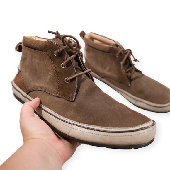 Mens 11 M John Varvatos Star USA Hipster Chukka Boots Brown Suede F2211P4B - Picture 2 of 9